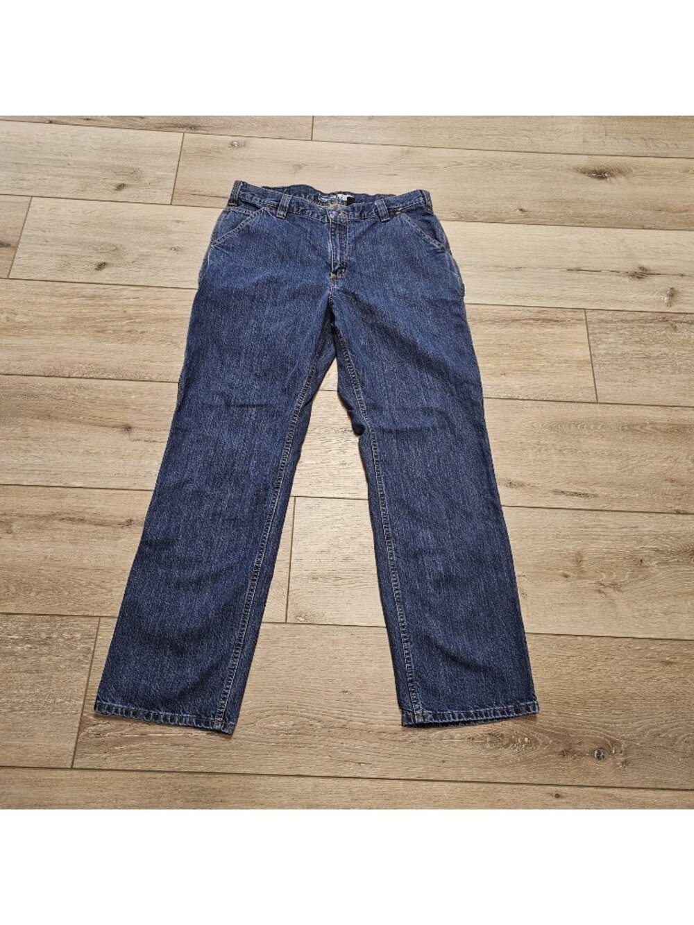 Carhartt 36x34 Loose Fit Utility Carpenter Denim Blue Jeans rn#14806 100% Cotton